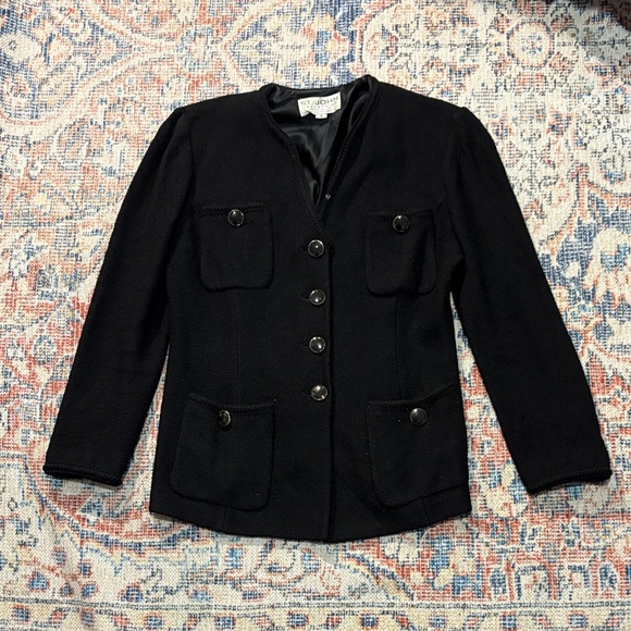 St. John Collection Jackets & Blazers - St. John Collection by Marie Gray Black Knit Jacket SZ 4 VGUC